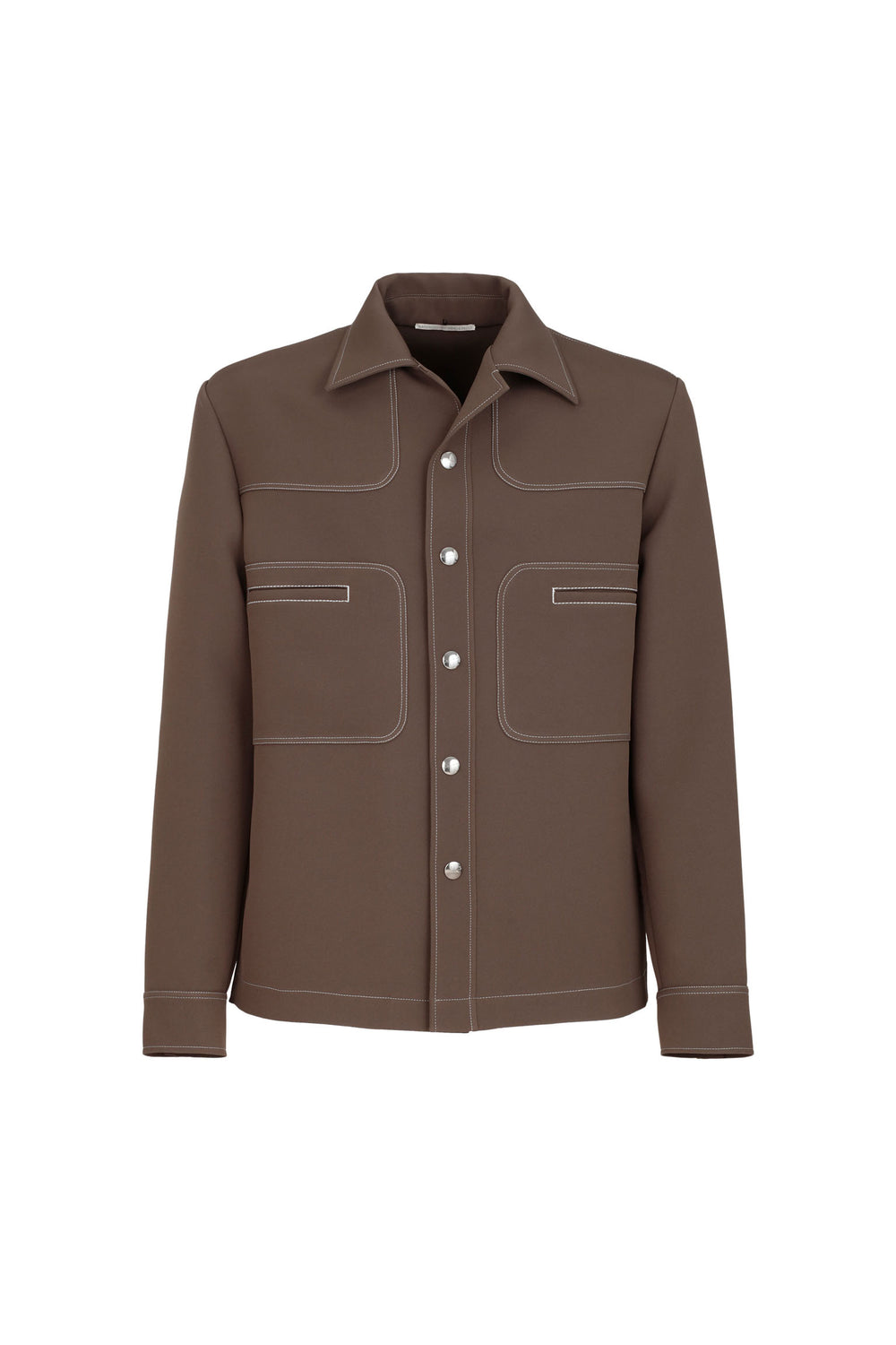 Overshirt With Contrasting Stitching