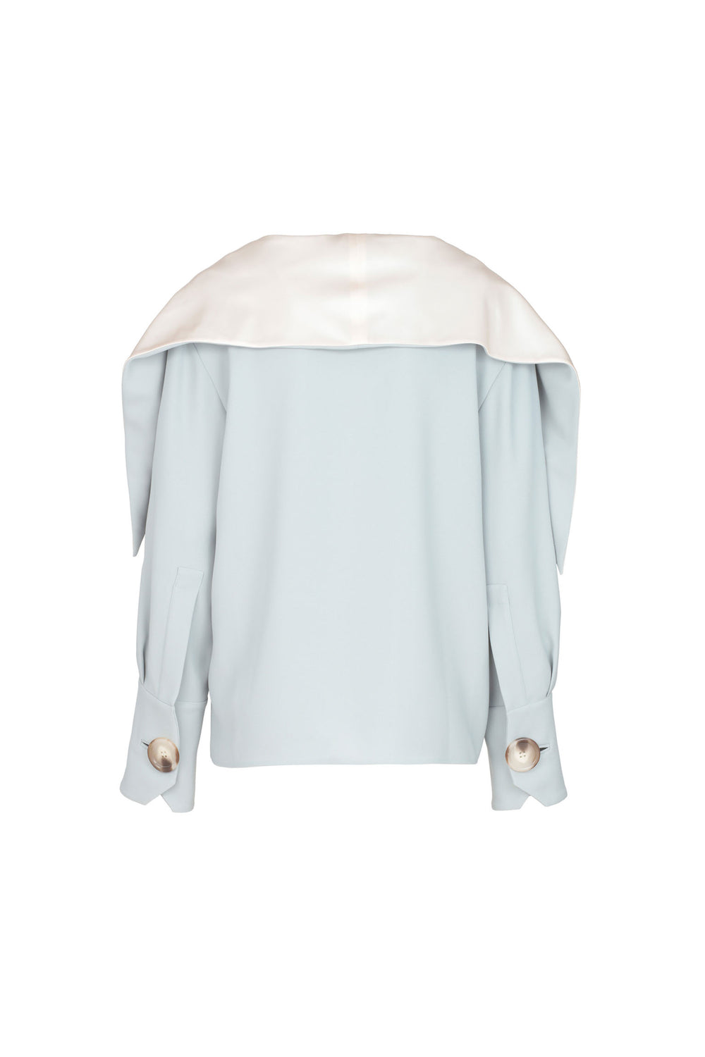 Crêpe Blouse With Silk Collar